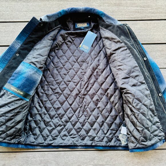 NWT Pendleton Mens 2025 Plaid Eugene Field Jacket Mount Hood Blue Large - Picture 4 of 5